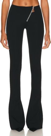 The Attico Pre-Loved Flair Pant With Zip Detail In Black