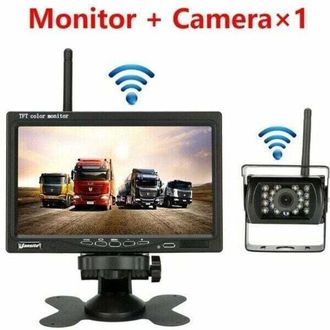 OEM C&aacute;mara De Visi&oacute;n Trasera Inal&aacute;mbrica Para Veh&iacute;culos, Monitor Lcd De 7 Pulgadas, Cami&oacute;n, Autob&uacute;s, Autocaravana, Remolque, Excavadora, 12v-24v, Resisten