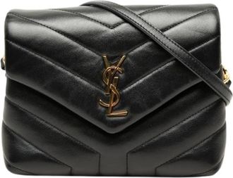 Saint Laurent Pre-owned Loulou Crossbody Tas - Dames - Vintage Schoudertas - Zwart - ONE Size - Leer - Vintage