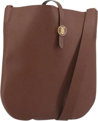 Burberry Pre-owned Vintage Schoudertas - Dames - Vintage Schoudertas - Bruin - ONE Size - Leer - Vintage