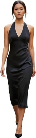 Jason Wu Halter Midi Dress In Black
