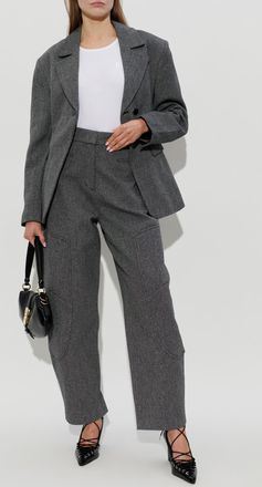 Ganni Blazer With Pockets, Womens, Grey