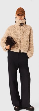 Maje Short Bouclé Jacket - Camel - Maje