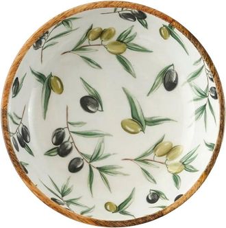 Bella Maison Olive Mango Wood Serving Bowl