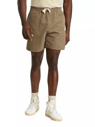 Frame Denim Light Weight Cord Shorts In Dark Beige
