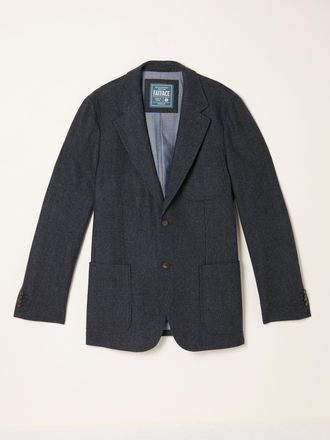 Fat Face FatFace Witley Grey Wool Micro Check Blazer