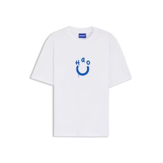 HUGO BOSS Cotton-jersey T-shirt with Happy HUGO logo