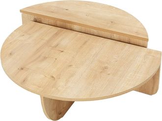 Vente-Unique Conjunto de 2 mesas de centro - Natural claro - ALOEVA