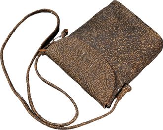 Generic Compatible For Genuine Leather Womens Crossbody Bucket Bag Top Layer Cowhide Shoulder Vintage Fashionable Mobile Phone(Yellow)