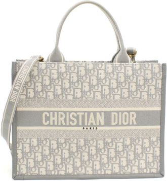Dior Gray Jacquard Tote Bag (Pre-Owned)