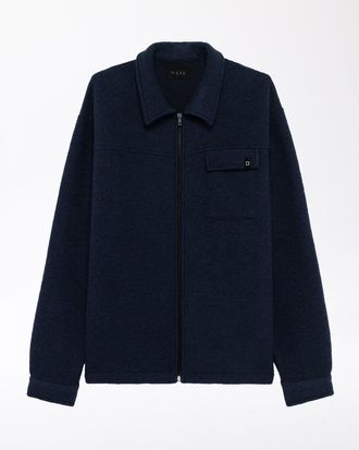 D.A.T.E. shirt jacket basic blue