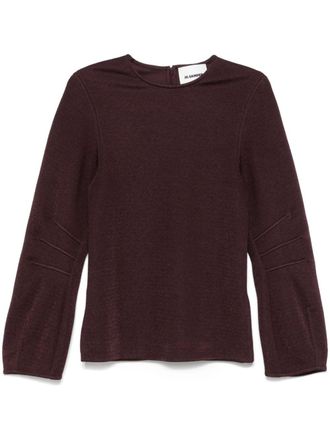 Jil Sander Sweater met textuur - Rood