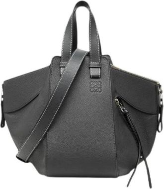 Loewe Pre-owned Hammock Small Leather 2way Bag - Dames - Vintage Handtas - Grijs - ONE Size - Leer - Vintage
