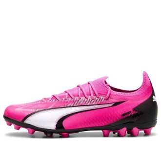 Puma Ultra Ultimate MG Football Shoes Pink White 107749-01