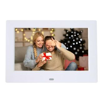 OEM Marco De Fotos Digital, Marco Blanco, Reloj Digital De 7 Pulgadas, Compatible Con V&iacute;deos En Tarjeta Sd, Visualizaci&oacute;n De Calendario, Capacidad De Prog
