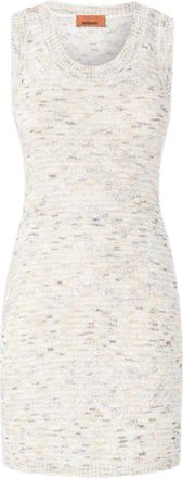Missoni slub-knit mini dress - women - Polyamide/Rayon/Polyester/Elastane/Metallic Fibre - 40 - Neutrals