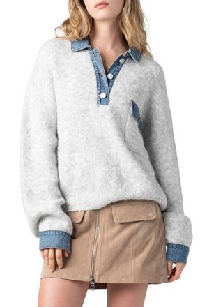Blank NYC Mixed Media Sweater in Rain Or Shine at Nordstrom, Size X-Small