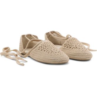 Mango Ankle Wrap Woven Sandal in Beige at Nordstrom, Size 8.5Us