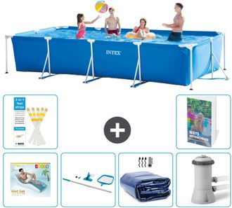 Intex Piscina Con Estructura Rectangular - 450x220x84 Cm - 7-piezas S134