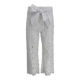 D.exterior Cropped Trousers, female, White, Size: XS Wide Trousers