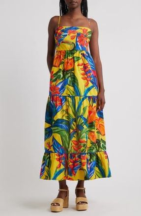 Farm Rio Bright Nature Maxi Sundress in Yellow at Nordstrom Rack, Size Small