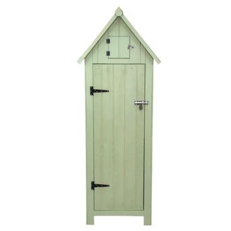 MonsterShop Wooden Garden Shed - Green