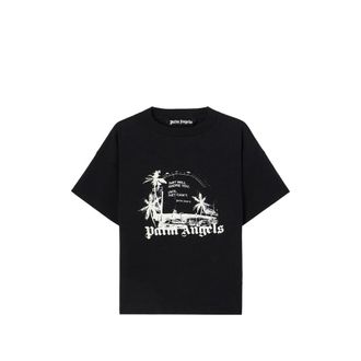 Palm Angels Graphic Print Ribbed T-shirt