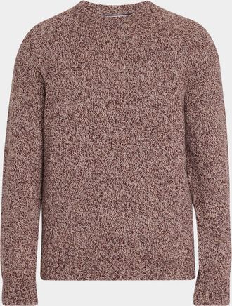 Brunello Cucinelli Men & apos;s Wool, Silk and Cashmere Donegal Crewneck Sweater