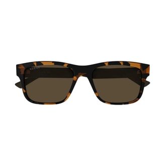 Gucci Square Zonnebrillen - Heren - Zonnebrillen - Bruin - 55 MM - Accessoires
