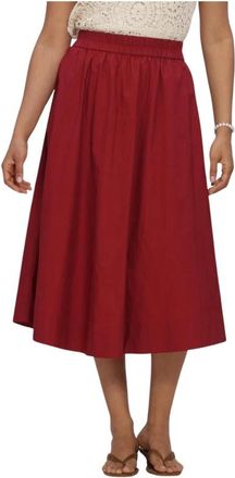 Moss Copenhagen Mschlenna Rok - Dames - Midirokken - Rood - S - Rokken