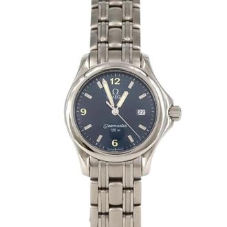 Omega Pre-owned Seamaster 120 Roestvrij staal Quartz - Dames - Vintage Horloges - Blauw - ONE Size - Vintage