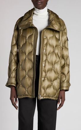 Moncler Lombi Onion Quilted Down Jacket in Olive Green at Nordstrom, Size 3