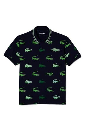 Lacoste Street Golf Polo in Navy Blue/Navy Blue-Flour at Nordstrom, Size 5
