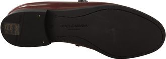 Dolce & Gabbana Mens Bordeaux Patent Leather Dress Loafers Shoes