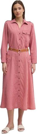 La Petite Francaise Shirt Dress - Dames - Shirt Kleedjes - Rood - 2XL - Kleedjes