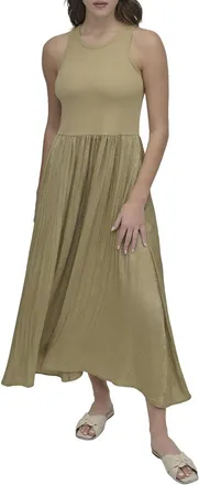 DKNY Dkny Mix Media Midi Dress
