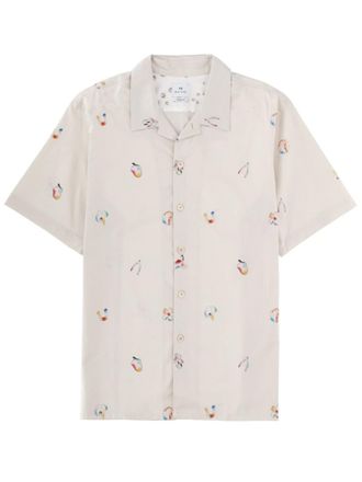 Paul Smith White Regular Printed Shirt