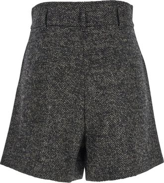 Max Mara Womens Brown Virgin Wool Blend Shorts
