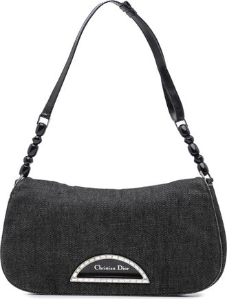 Dior Pre-owned Womens Denim Shoulder Bag - Dark Grey Textile - One Size