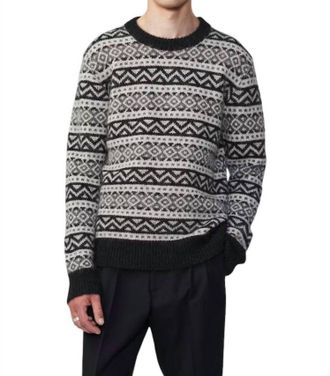 Nn.07 Jason Sweater In Antracite Grey Melange