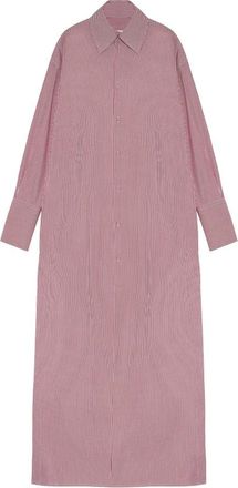 ARMARIUM Malik Katoenen Jurk met Streepjespatroon - Dames - Shirt Kleedjes - Rood - 2XS - Katoen - Kleedjes