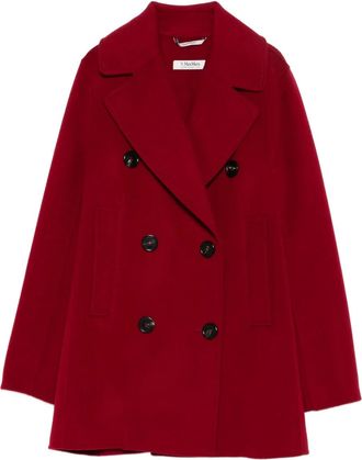Max Mara Cappotto doppiopetto in lana - Rosso