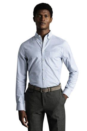 CHARLES TYRWHITT Non-Iron Stretch Oxford Shirt in Royal Blue at Nordstrom, Size 16.534