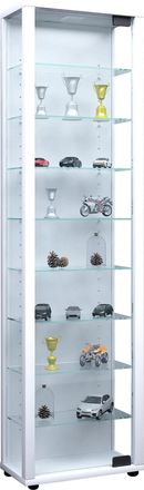 ebuy24 Ebuy24 - Vitrina De Vidrio Vcm De Pie Vitrina De Vidrio Con Vidrio De Seguridad Esg Dimensiones Aprox. Al. 115 X An. 33 X P. 18 Cm Vidrio De Gabinete 