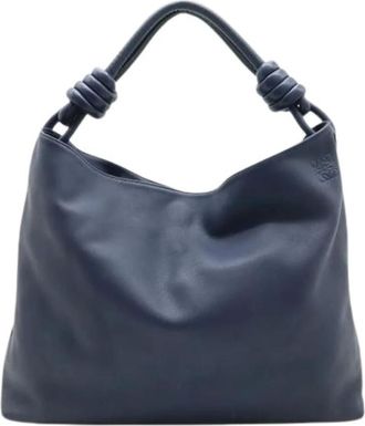 Loewe Pre-owned Shoulder Bags, female, Blue, Size: ONE SIZE Pre-owned Flamenco Shoulder bag