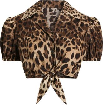 Dolce & Gabbana Brown Regular Animal Print Shirt