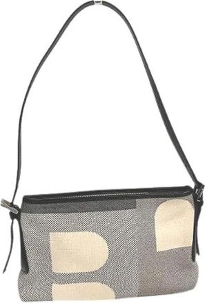 Bally Pre-owned Shoulder Bags, female, Multicolor, Size: ONE SIZE Pre-owned Canvas Shoulder Bag