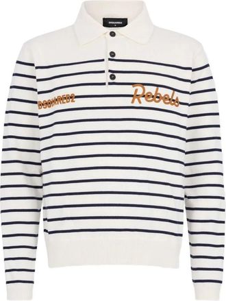 Dsquared2 Dsquared 2 T-shirts en Polos - Heren - Polos - Wit - M - Nylon - Tops