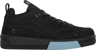 OAMC Lage Sneakers met Contrasterende Inzetstukken - Heren - Sneakers - Zwart - 41 EU - Katoen - Schoenen