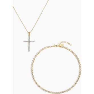 Electric Picks Dove Necklace Set of 2 in Gold at Nordstrom